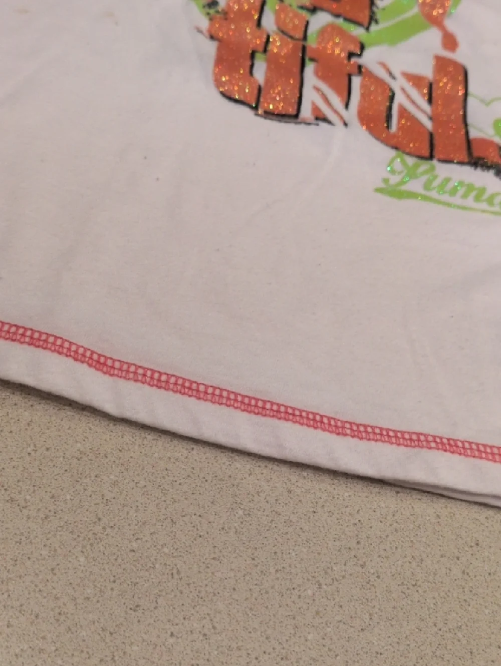 Puma White Tee with Coral Joggers - Picture 7 of 10
